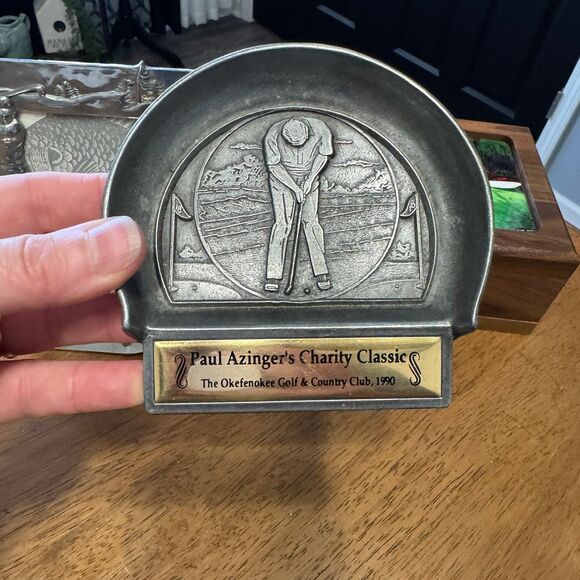 Golf Themed Home Decor, Golf balls, Business card holder, Trinket box, Frame - Picture 2 of 10